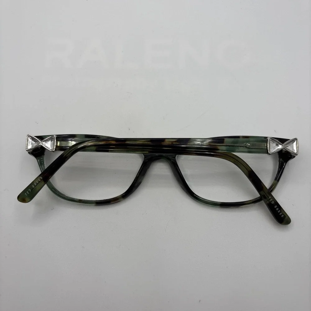 Ted Baker B711 GRN 52-15-140 Green Tortoise Full Rim Eyeglasses Frame w/case